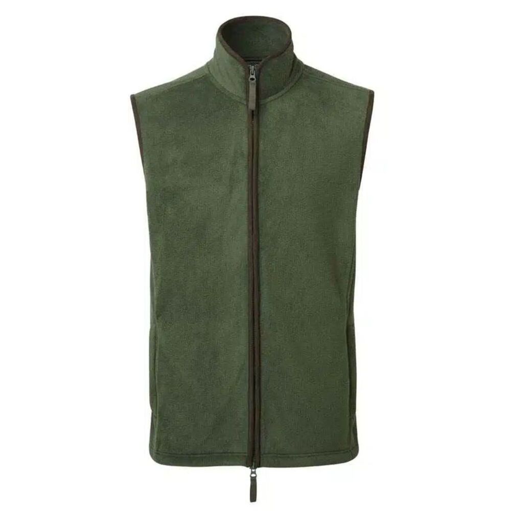 Premier Mens Artisan Fleece Vest / Moss Green/Brown